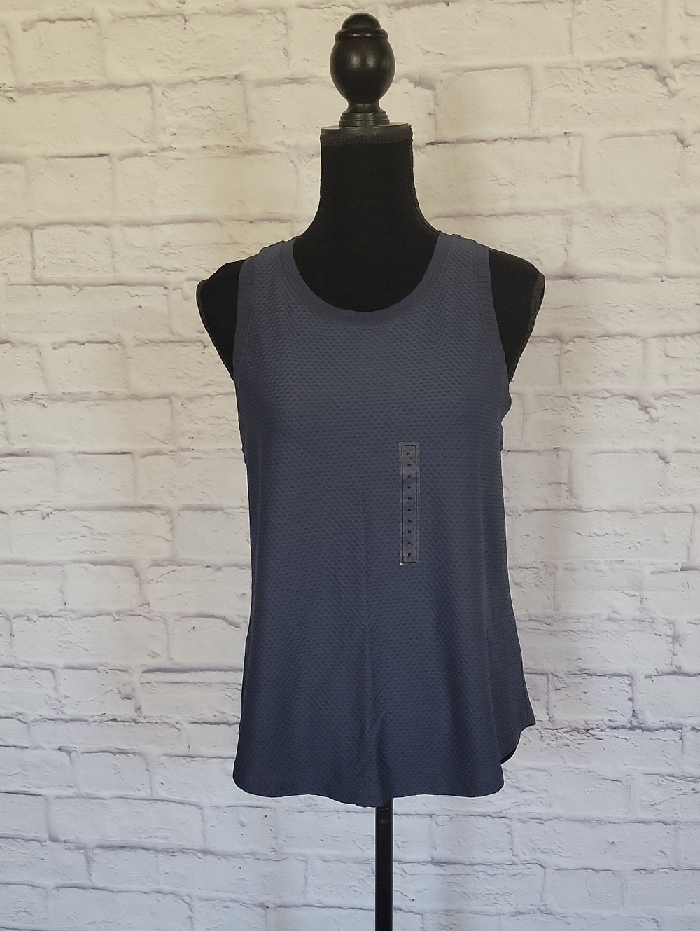 Calia Navy Textured Sleeveless Tank